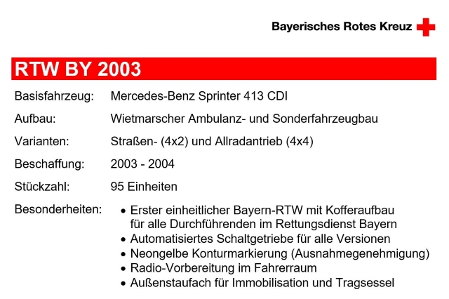 Rettungswagen Bayern 2003
