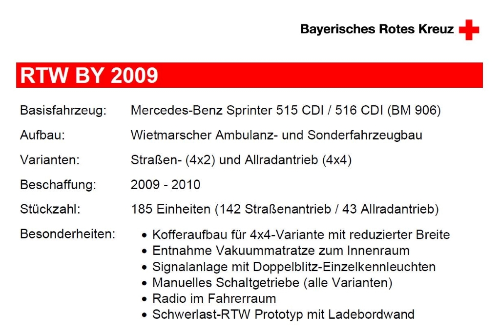 Rettungswagen Bayern 2009